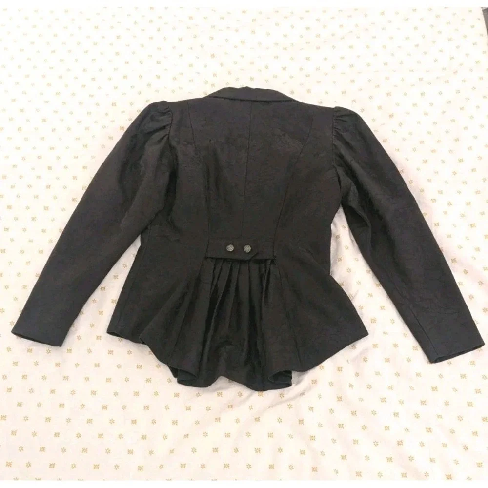 Wah Maker Jacquard Peplum Victorian Western Blazer Jacket Riding Skirt Size 6 - Picture 4 of 16